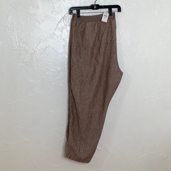 J Jill 100% Linen flat front high waisted pull on pants size 4X NWT - Picture 2 of 12